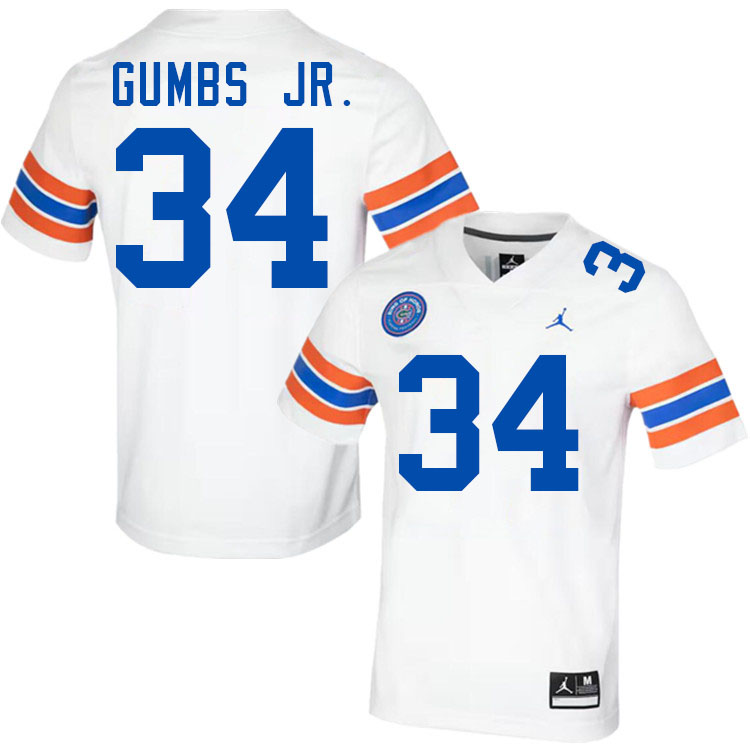 George Gumbs Jr. Florida Jersey,Florida Gators #34 George Gumbs Jr. Jersey Youth-Retro White